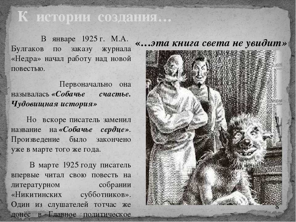 Анализ «собачье сердце» булгаков