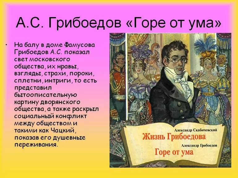 Анализ пьесы «горе от ума» (а.с. грибоедов)