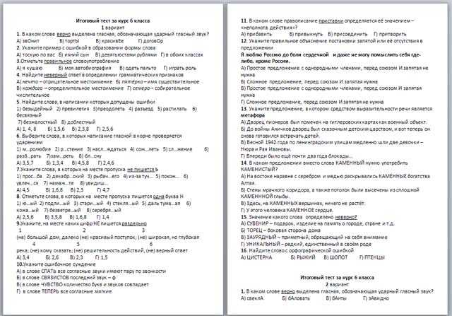 Тест по русскому языку распространённые и нераспространённые предложения 5 класс