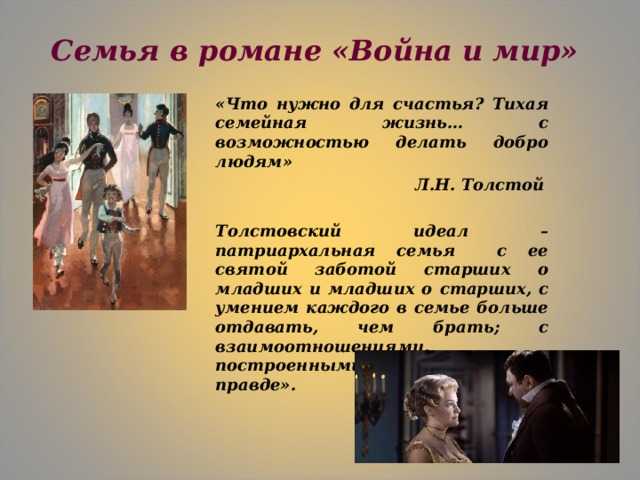 Сочинение семьи в романе война и мир (болконские, ростовы и курагины)