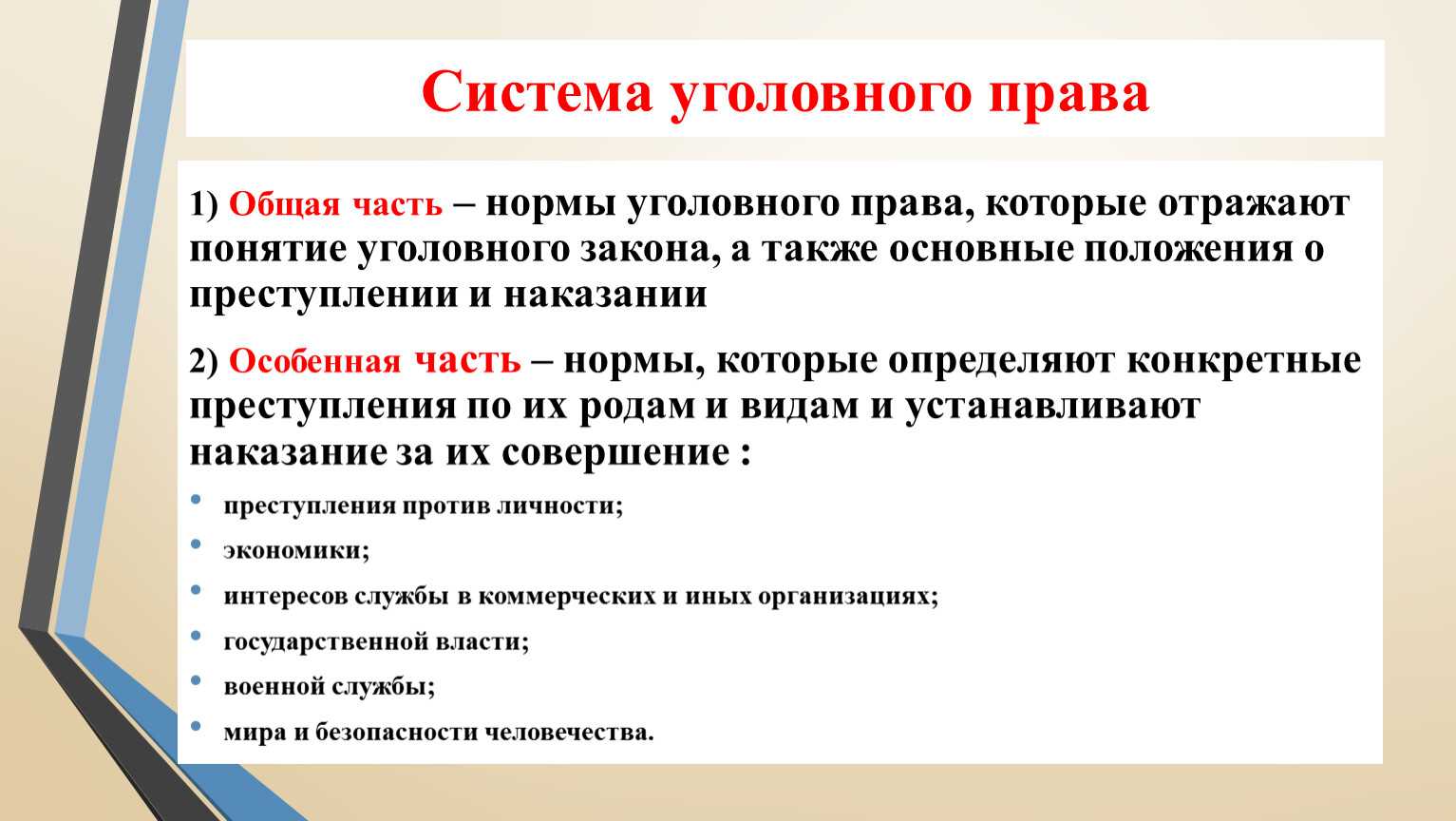 Уголовное право - декан тест
