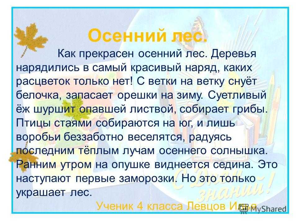 Сочинение про летний парк