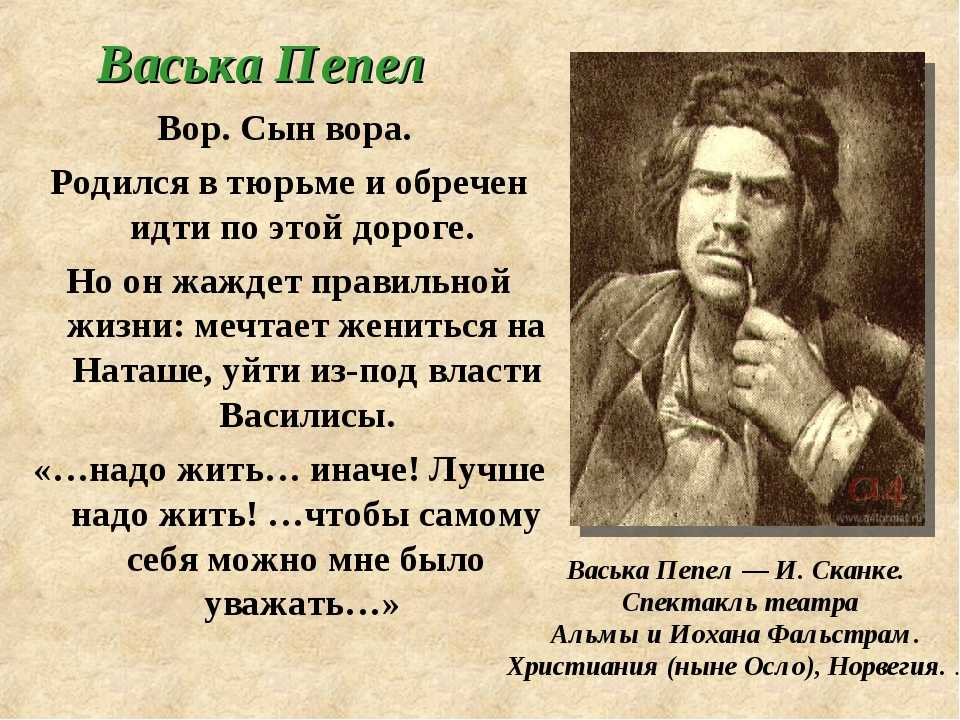 Главные герои «на дне» характеристика персонажей произведения гоголя списком в таблице