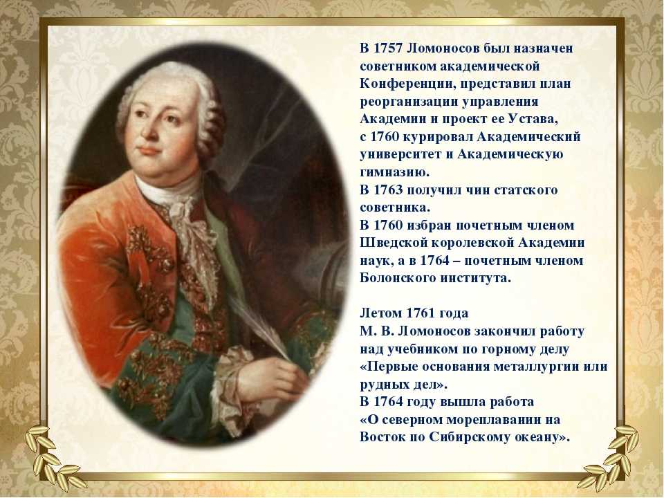 Краткая биография ломоносова