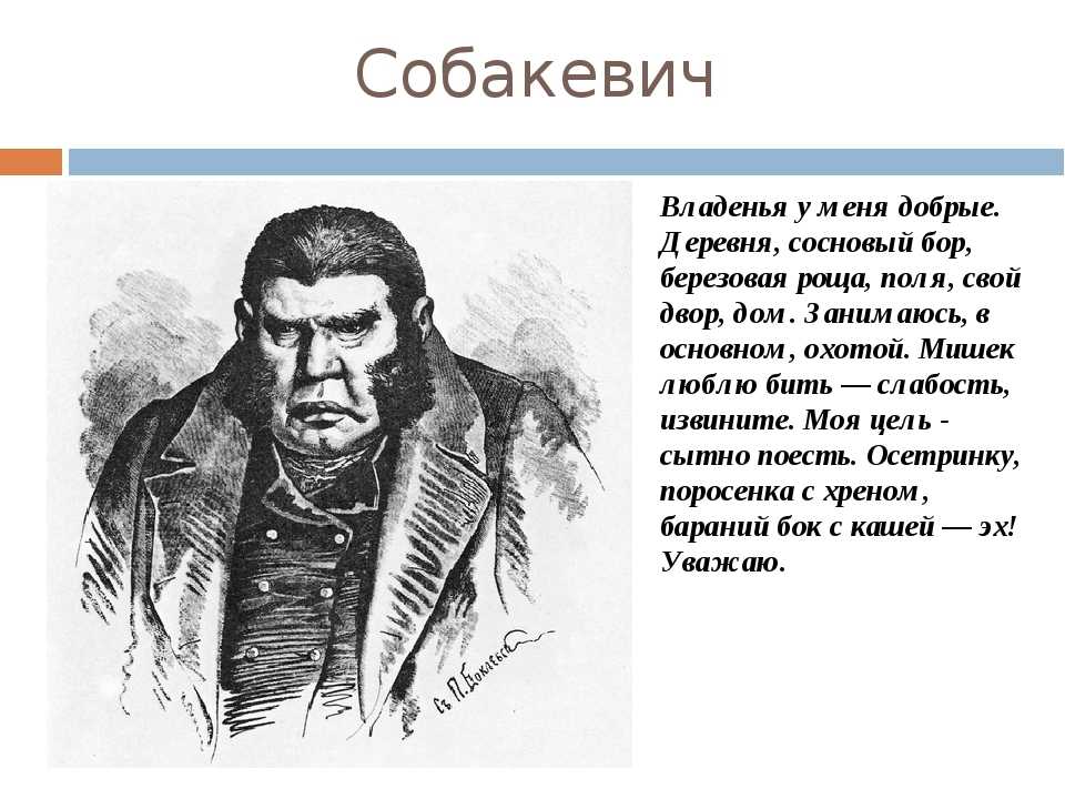 Презентация образ собакевича мертвые души гоголя 9 класс