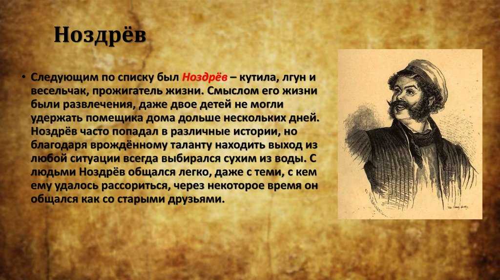 Образ и характеристика ноздрева в поэме мертвые души гоголя сочинение