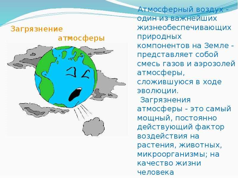 Загрязнение атмосферы проект презентация