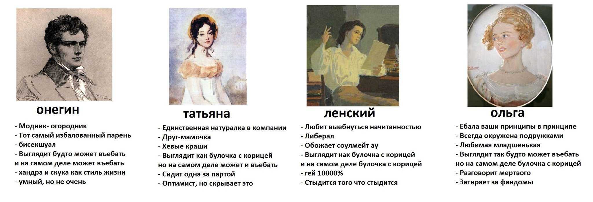 Сочинение онегин и ленский (сравнительная характеристика 9 класс)