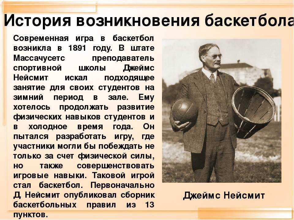 История развития баскетбола. История происхождения баскетбола. Кркткпя история баскета.