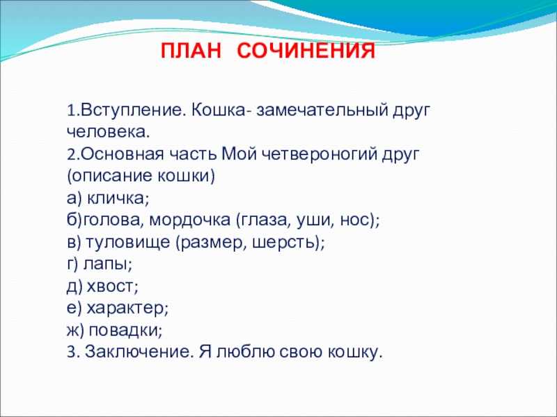 Сочинение-описание животного "мой любимый питомец". 6 класс.