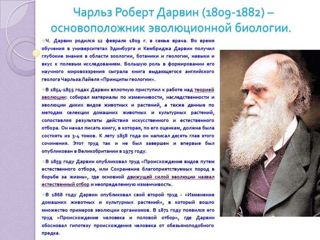 Чарльз дарвин (1809-1882) — биография, жизнь и деятельность