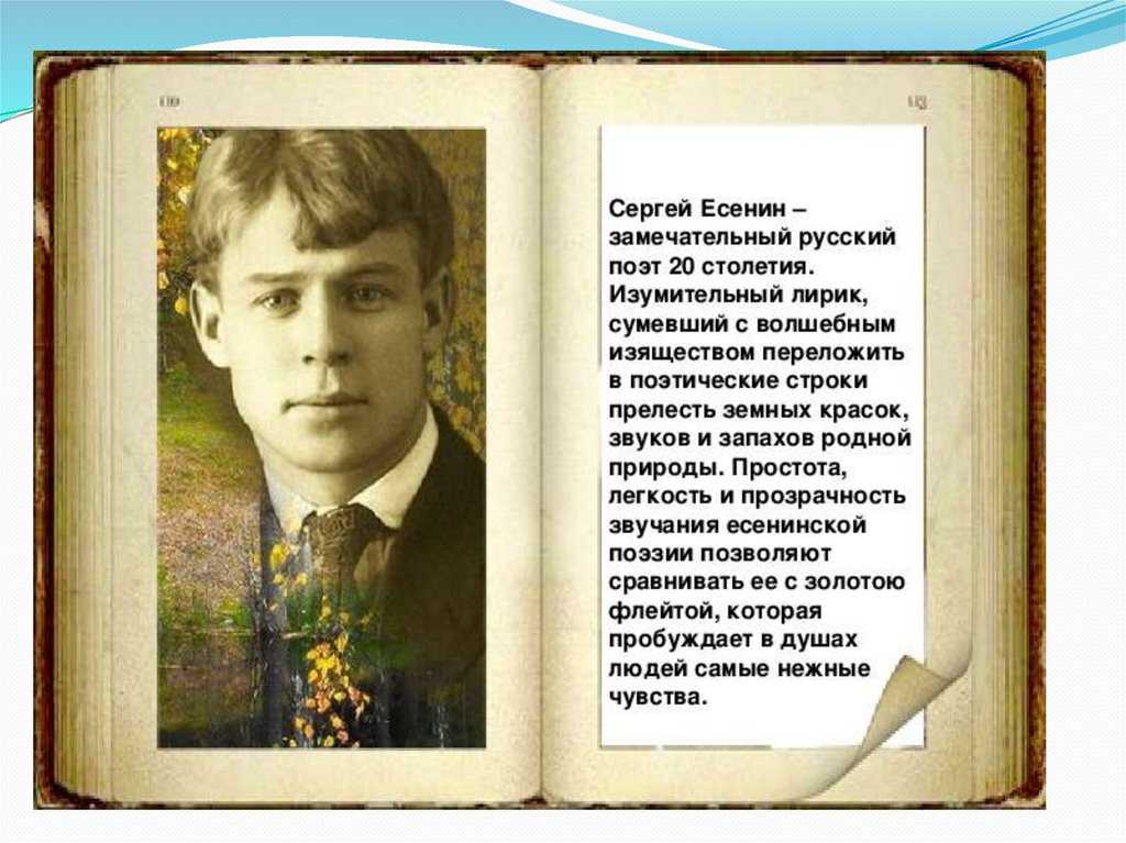 5 любых поэтов. Портрет Сергея Александровича Есенина.