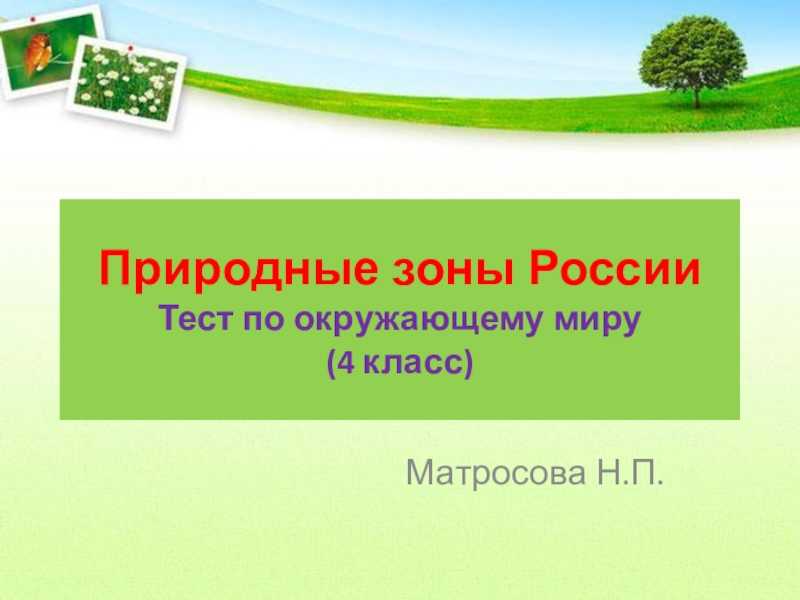 Всего 20 тестовых вопросов по теме Природные зоны России для 4 класса, с ответами Тесты для подготовки к контрольным и зачётным работам в школе по предмету Окружающий мир