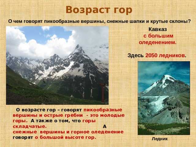 Кавказские горы – географическое описание, возраст, длина, характеристики для сообщения кратко (5 класс, география)