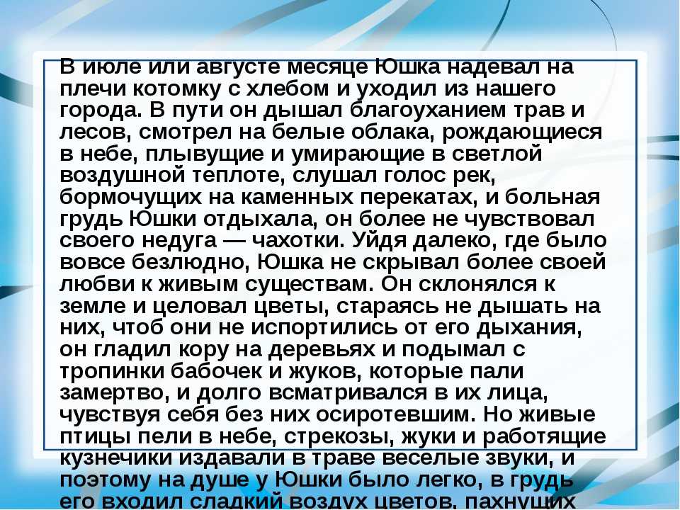 Краткое содержание юшка платонов с цитатами