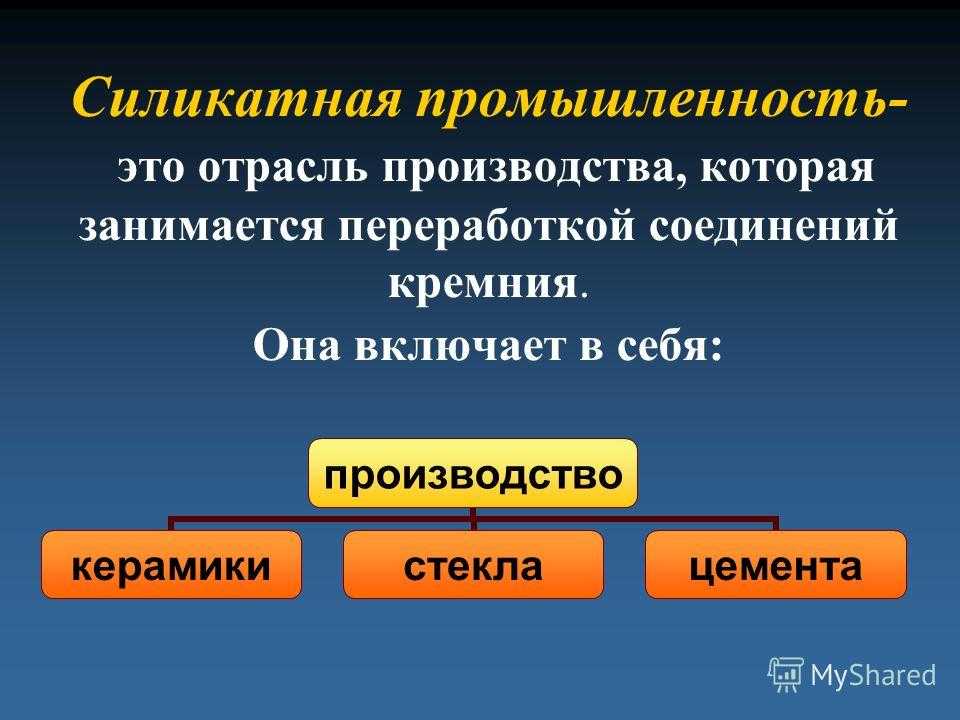 Презентация по химии на тему селикатная промышленность  доклад, проект
