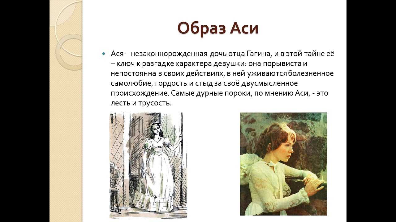 Характеристики главных героев ася, тургенев. их образы и описание