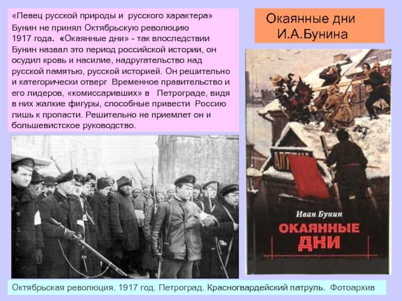 Окаянные дни. анализ рассказа бунина окаянные дни