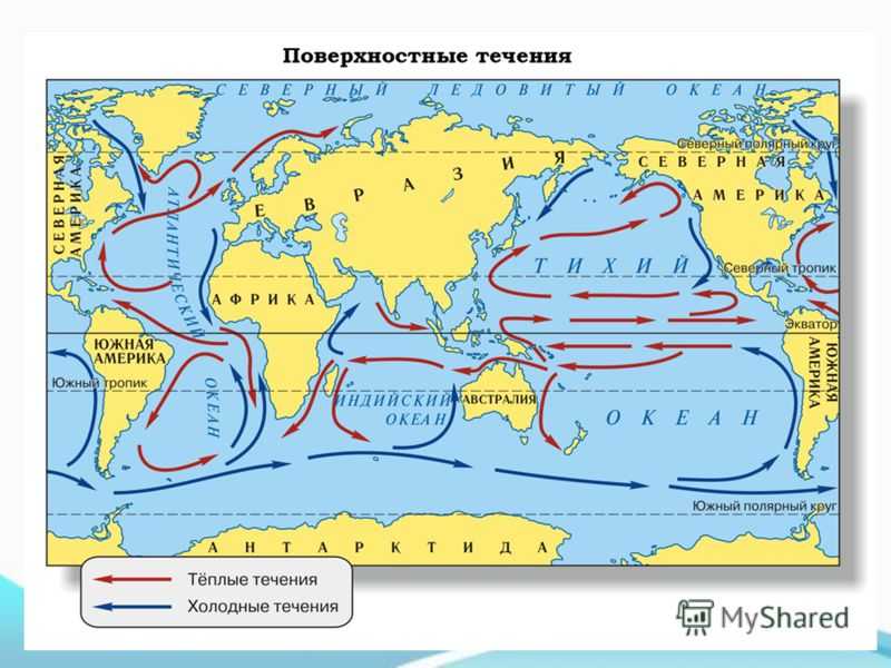 Тест по географии на тему "океанические течения"