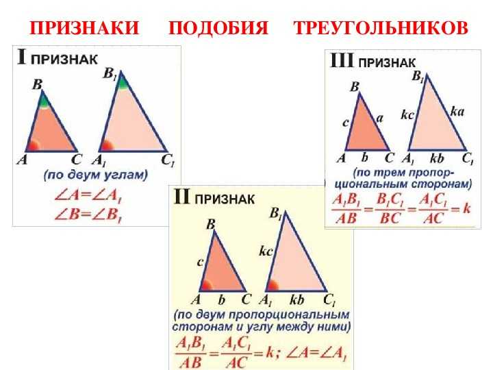 Подобные треугольники это 8 класс. Равенства подобия треугольников 8 класс.