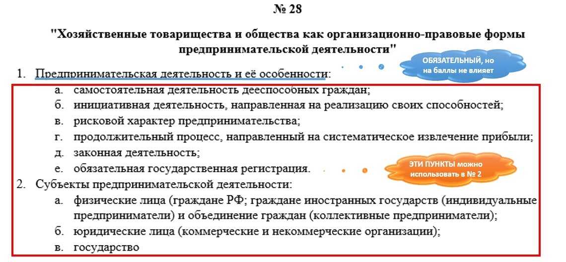 План на тему организационно правовые формы предпринимательской деятельности