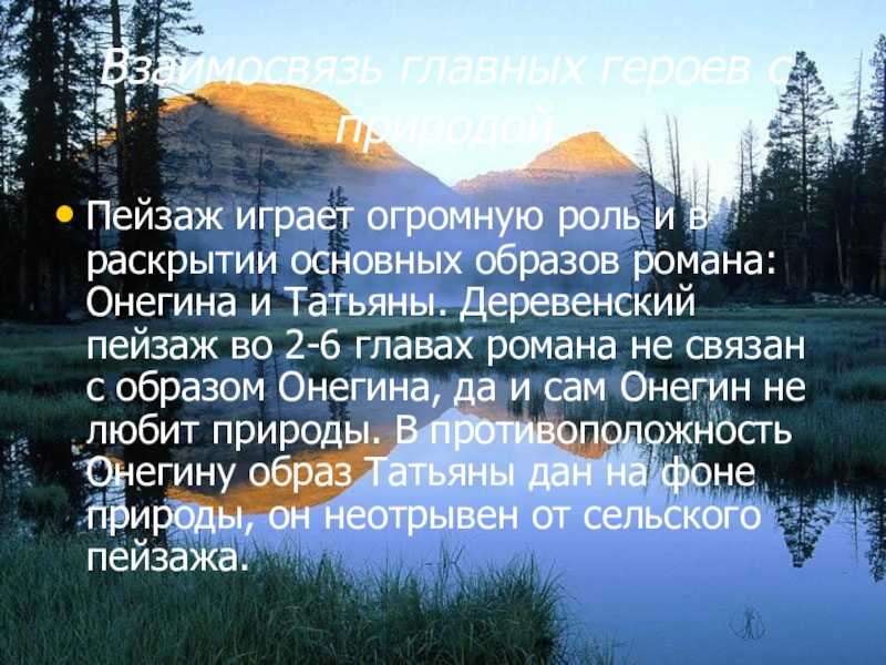 Природа в романе а. с. пушкина «евгений онегин». сочинение. литература. 2009-01-12