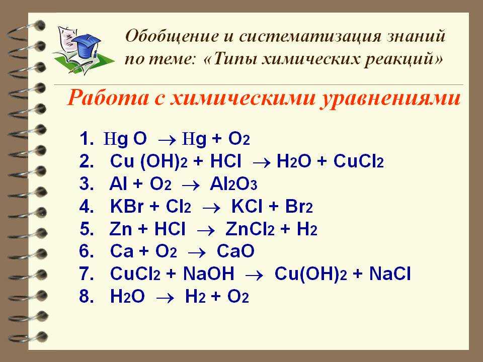 Расставьте коэффициенты в схемах реакций онлайн