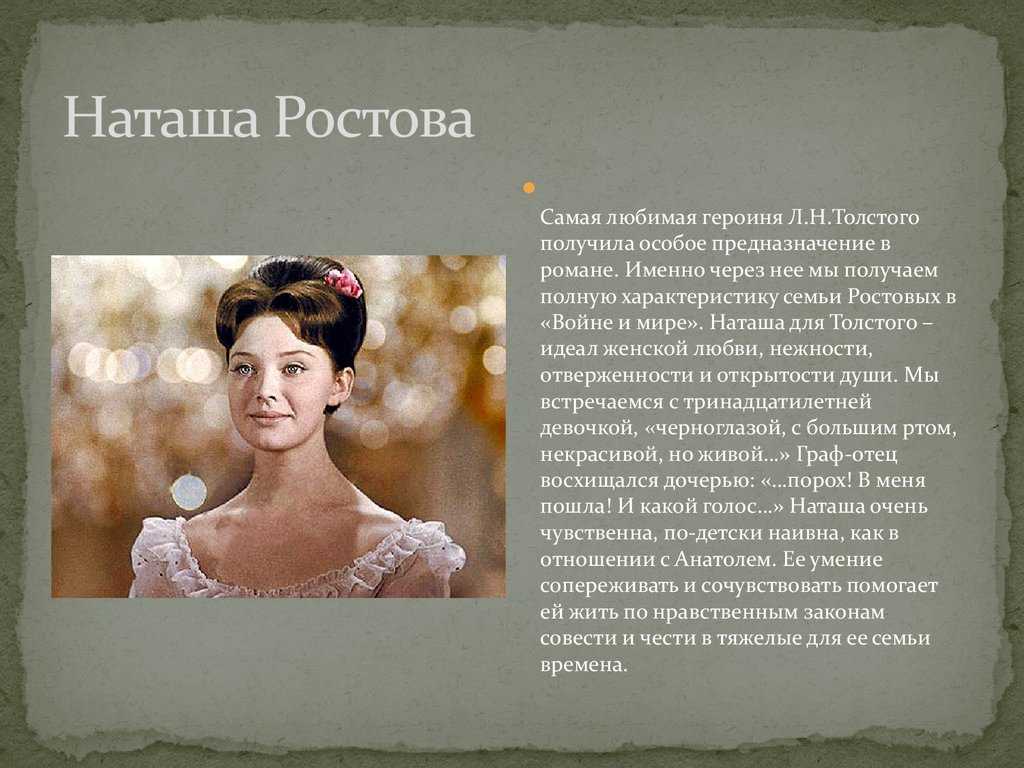 Образ и характеристика наташи ростовой в романе война и мир толстого сочинение 10 класс