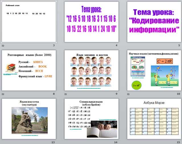 Тест по информатике способы кодирования для 5 класса